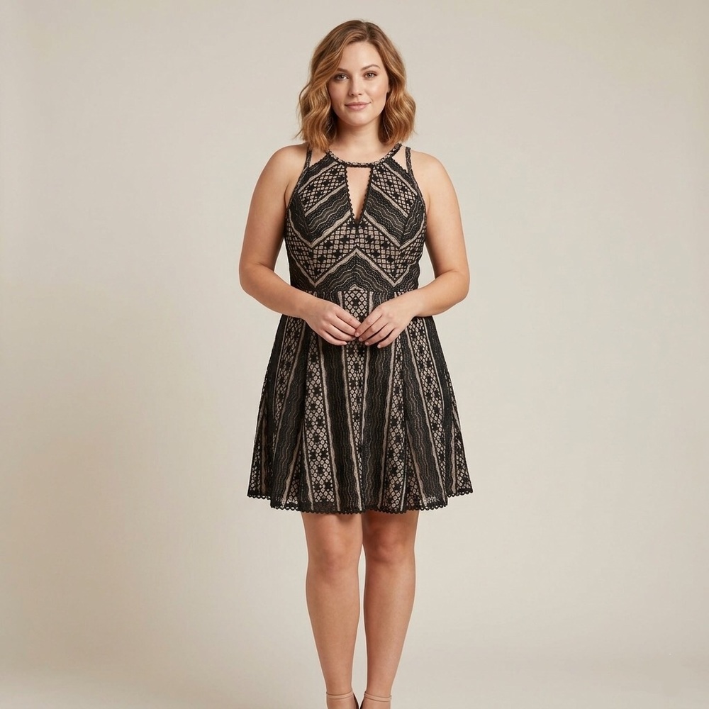 Free People Miss Connection Lace Mini Dress